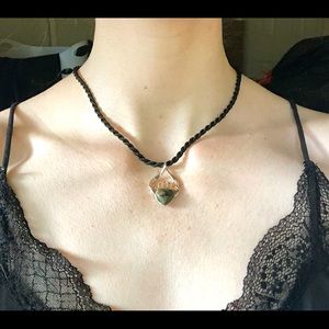 connemara marble claddaugh necklace